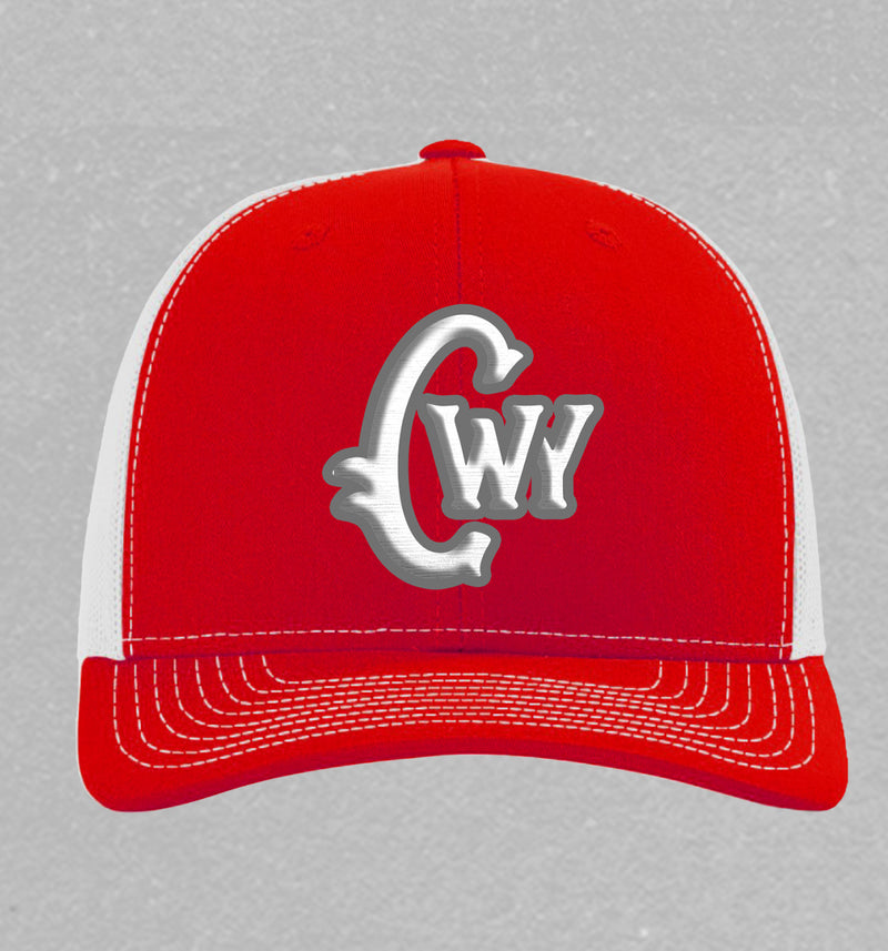 CWY Puff 3D Trucker Snapback Red/White